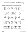 mothers day shapes 1-1-2 pattern