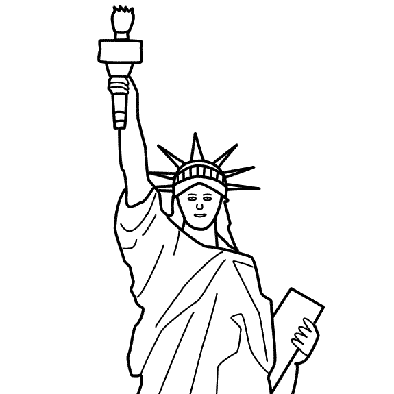 lady liberty coloring pages for kids - photo #34