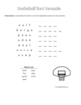 basketball word scramble