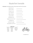 bicycle word scramble