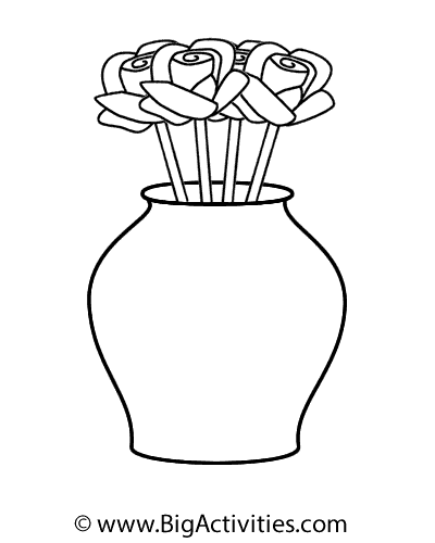 v is for vase coloring pages - photo #34