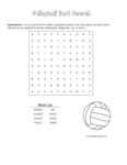 volleyball word search