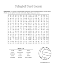 volleyball word search