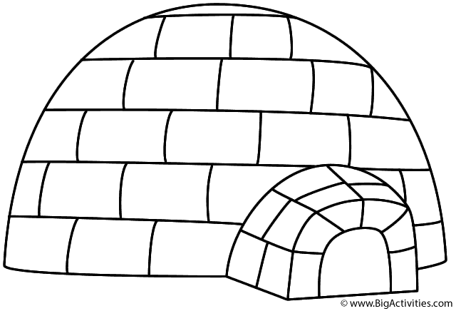 images of igloo for coloring book pages - photo #20