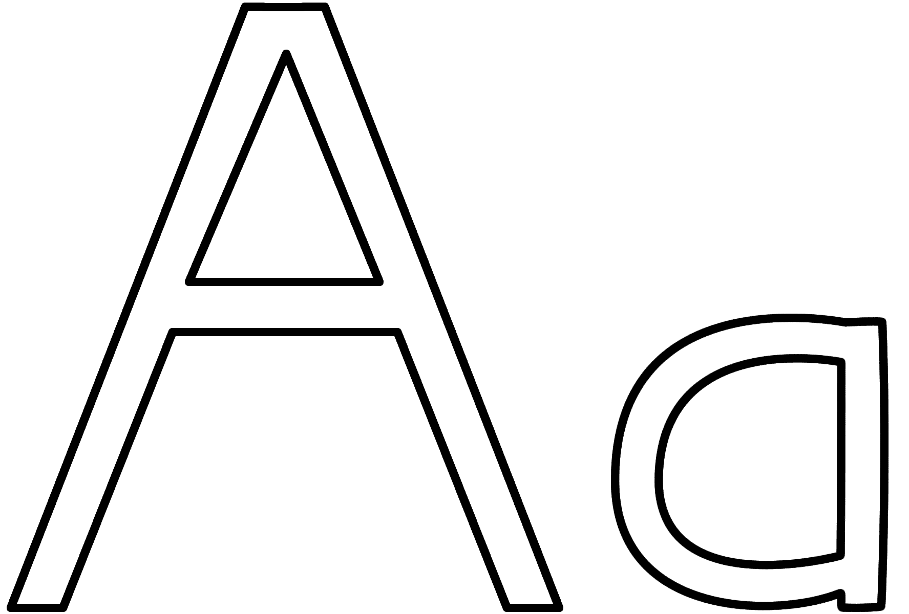 Letter A - Coloring Page (Alphabet)