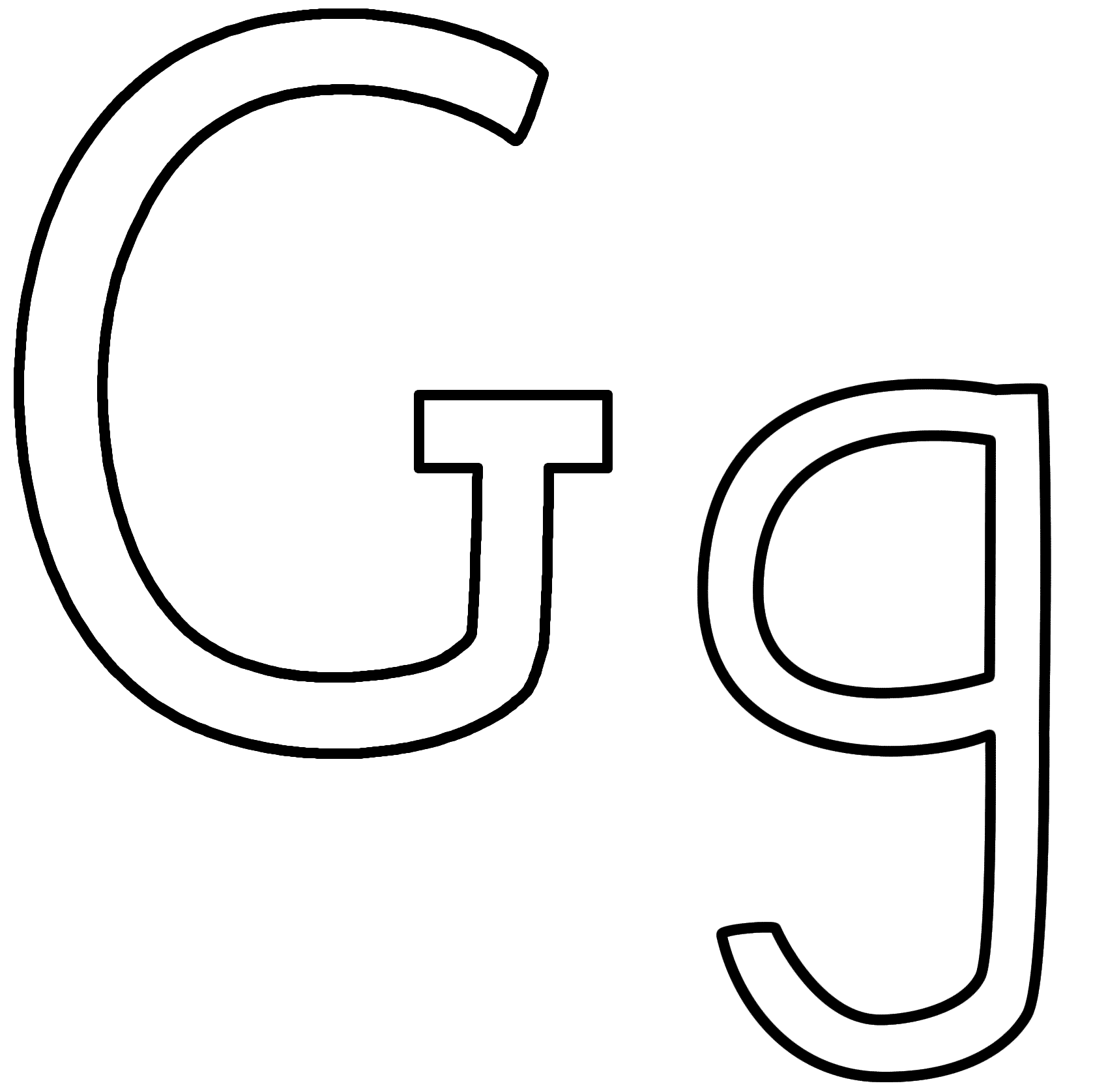 Letter G - Coloring Page (Alphabet)