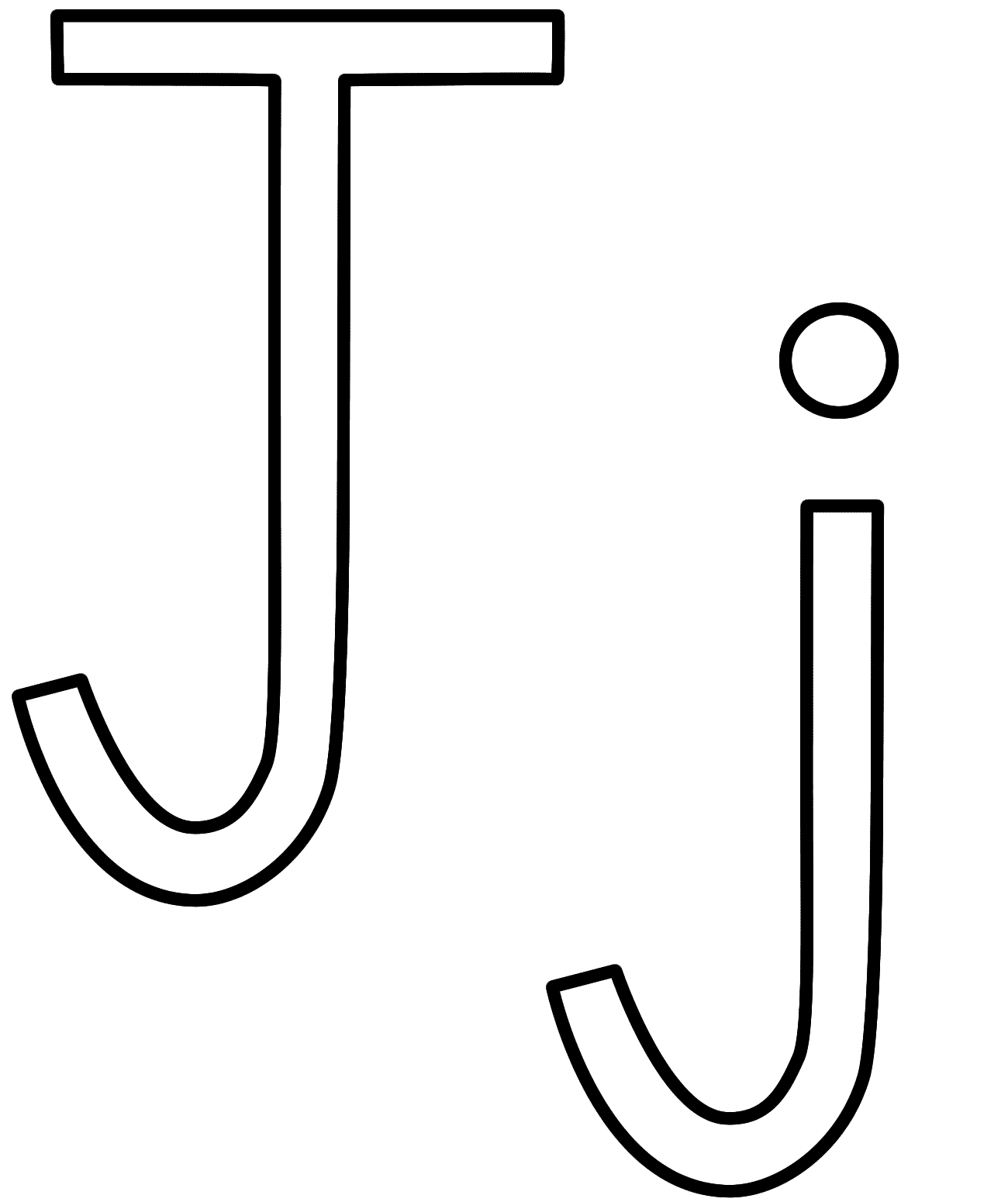 Letter J - Coloring Page (Alphabet)