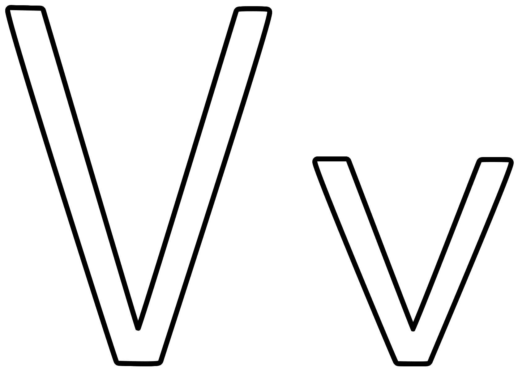 Letter V - Coloring Page (Alphabet)