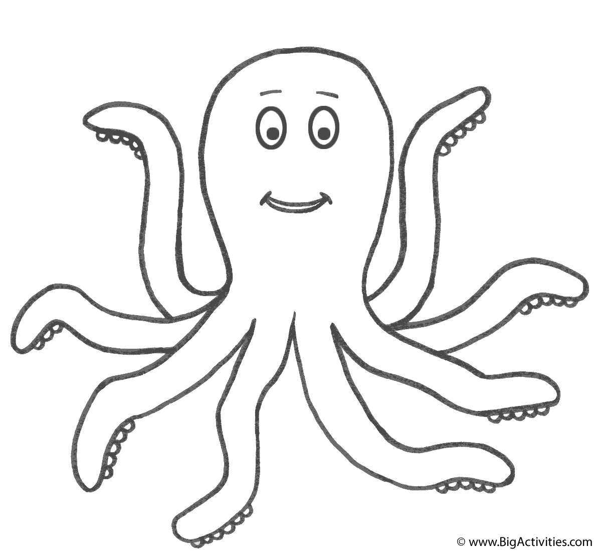 o is for octopus coloring pages - photo #25