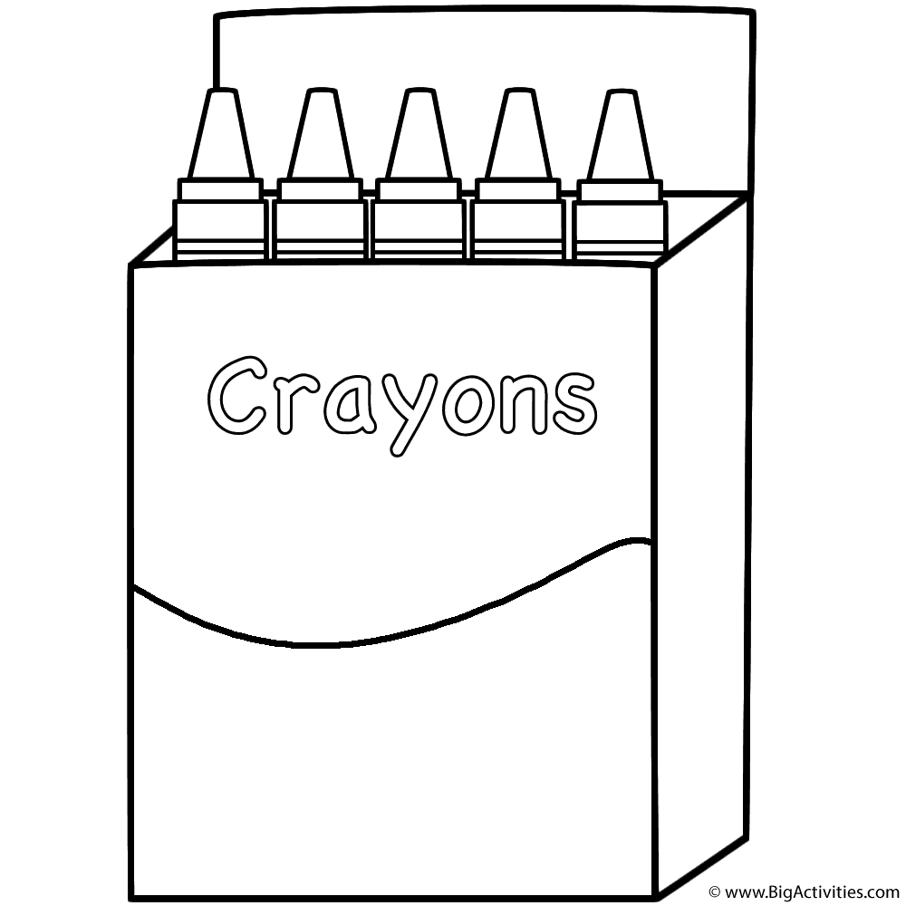 Download Box of Crayons - Coloring Page (Back to School)