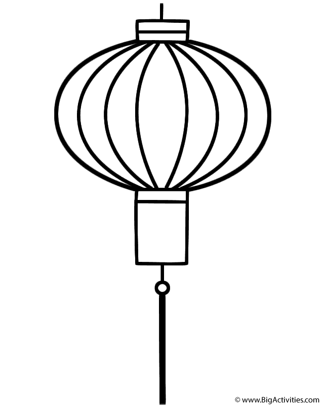 Chinese Lantern Coloring Page (Chinese New Year)