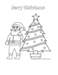 santa claus with christmas tree