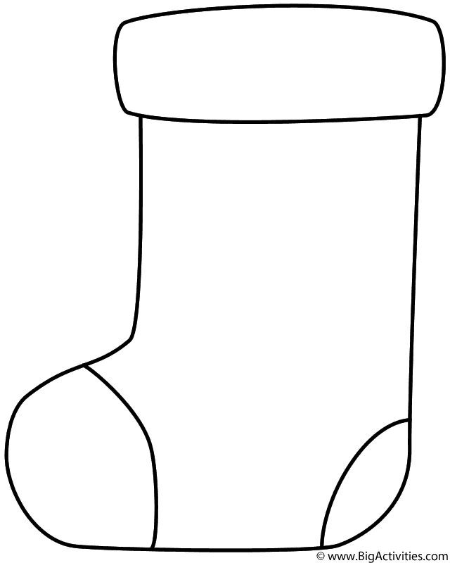 Stocking Coloring Page (Christmas)