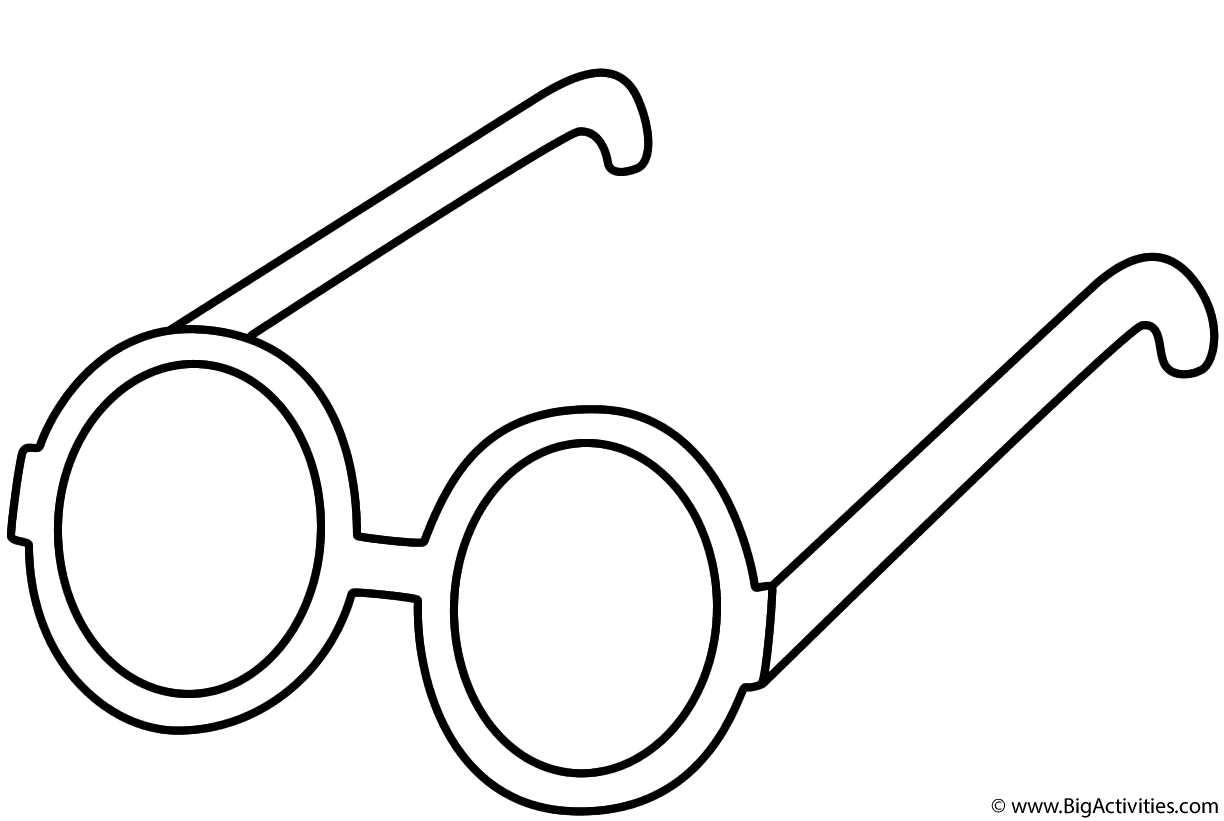 Download Glasses - Coloring Page (Clothing)