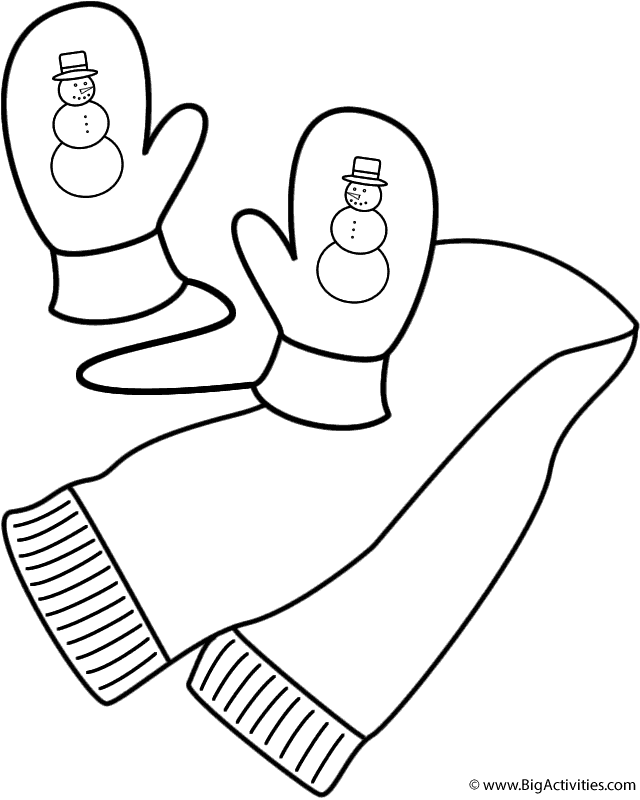 Download Scarf Coloring Pages