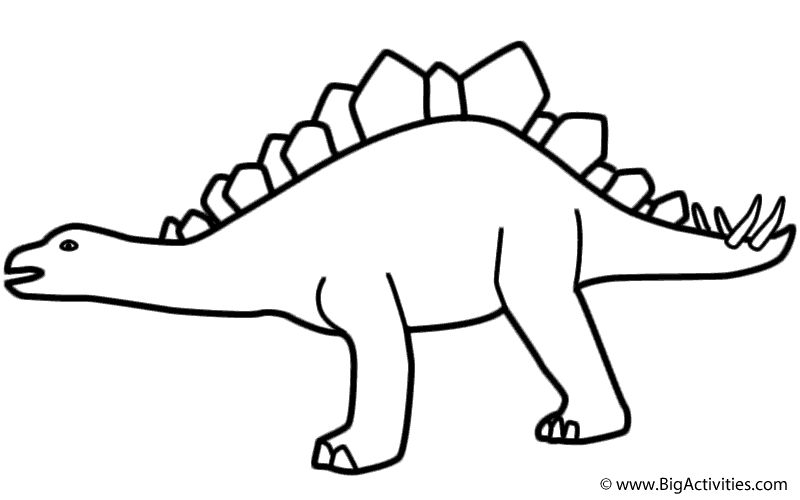 Stegosaurus - Coloring Page (Dinosaurs)