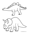 stegosaurus and triceratops