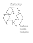 reduce, reuse, recycle below symbol