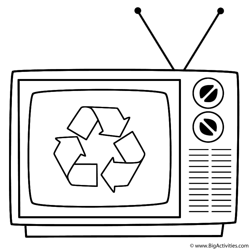appliances television coloring pages - photo #4