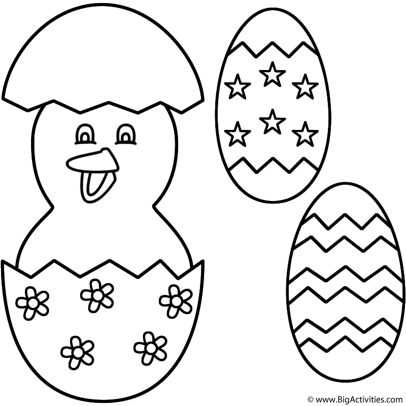 baby chicks coloring pages for easter - photo #8