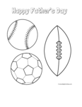 baseball, soccer ball and football