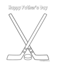 hockey sticks with puck