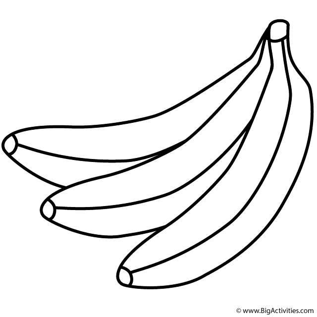 Download Bunch of Bananas - Coloring Page (Fruits and Vegetables)