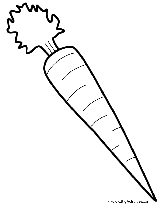 Carrot - Coloring Page (Fruits and Vegetables)