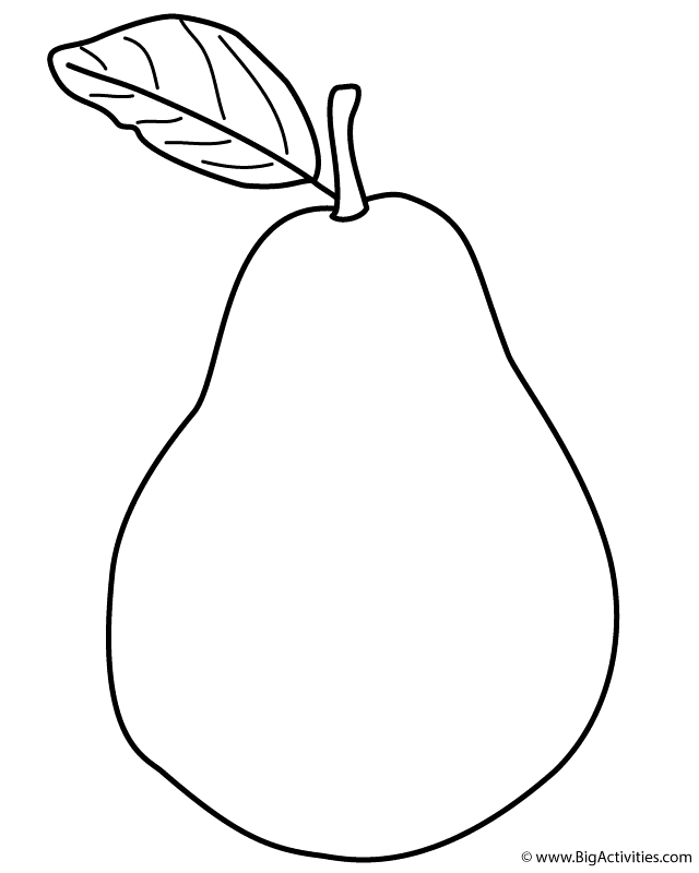 Pear Coloring Image Coloring Pages