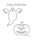 ghost with pumpkin/jack-o-lantern