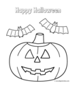 pumpkin/jack-o-lantern with bats