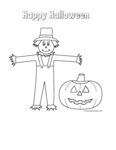 scarecrow with pumpkin/jack-o-lantern