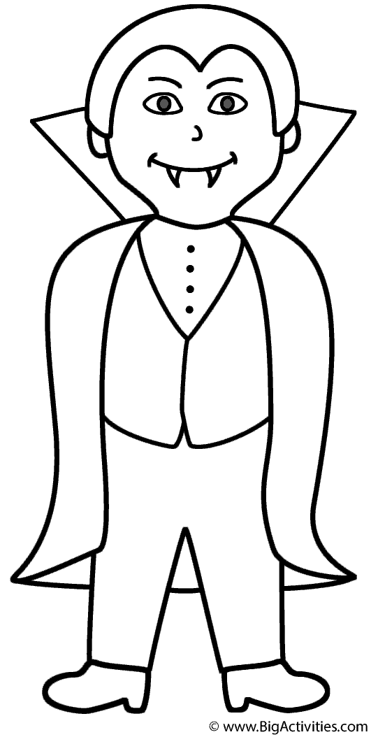 Vampire - Coloring Page (Halloween)