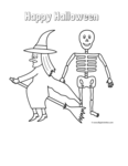 witch with skeleton