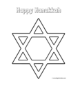 star of david with happy hanukkah