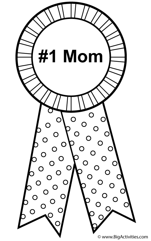 Ribbon - Coloring Page (Mother's Day)