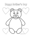 teddy bear with four hearts