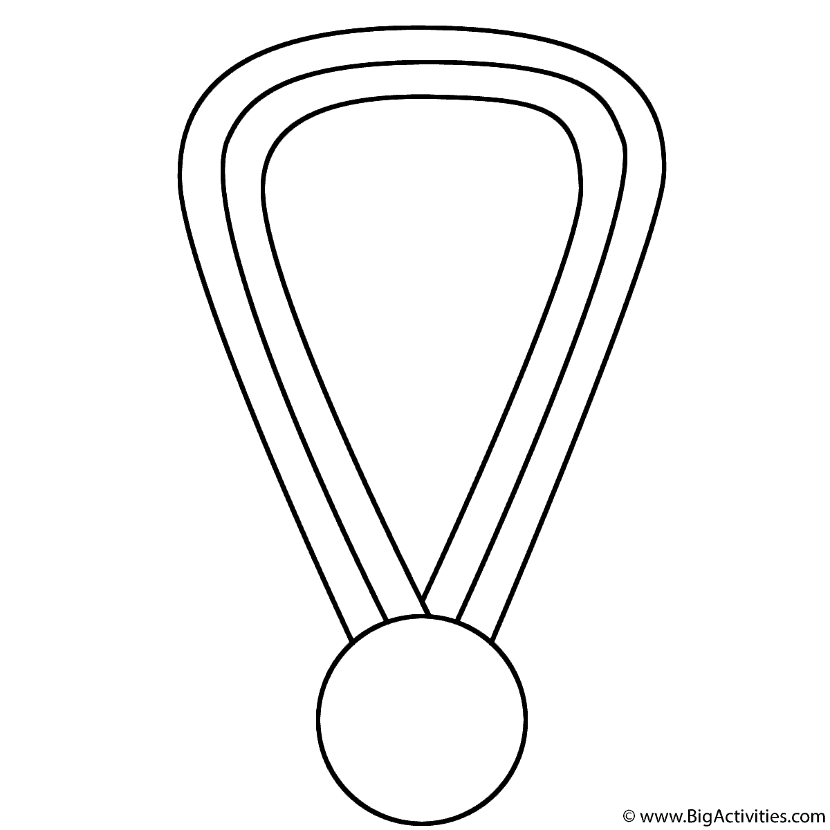 Olympic Silver Medal - Coloring Page (Olympics)