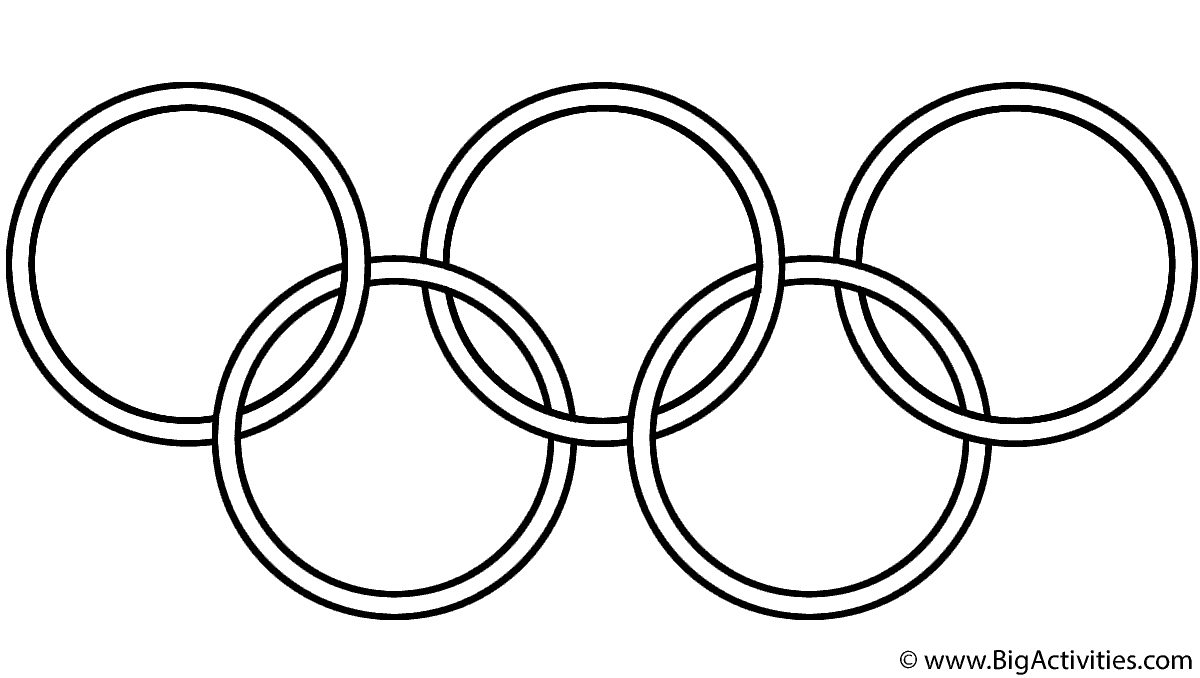 Olympic Symbol - Coloring Page (Olympics)