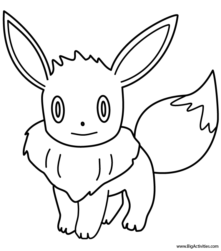 Pokemon Coloring Pages Eevee Evolutions Together