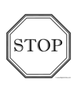 stop sign with thick border