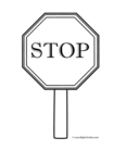 stop sign with thick border on post
