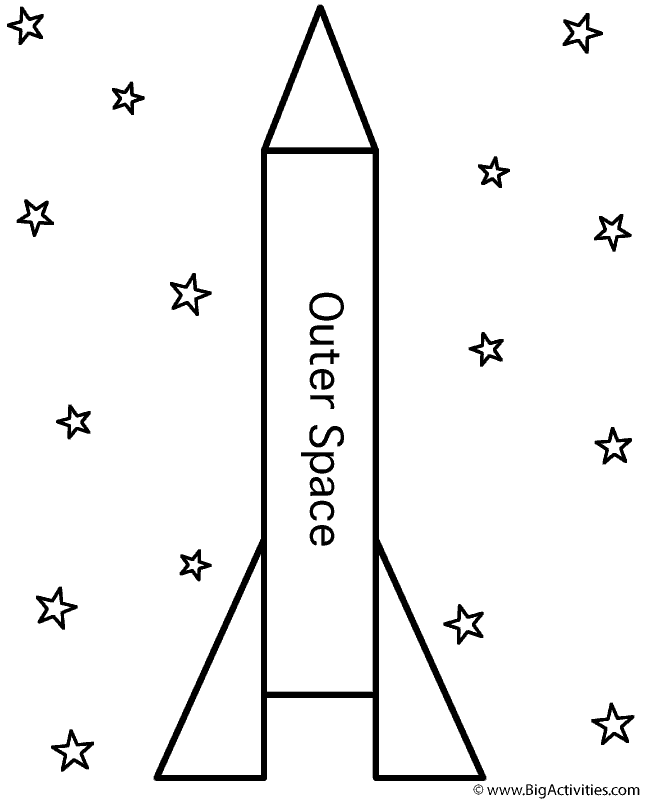 Нарисовать с ребенком ракету