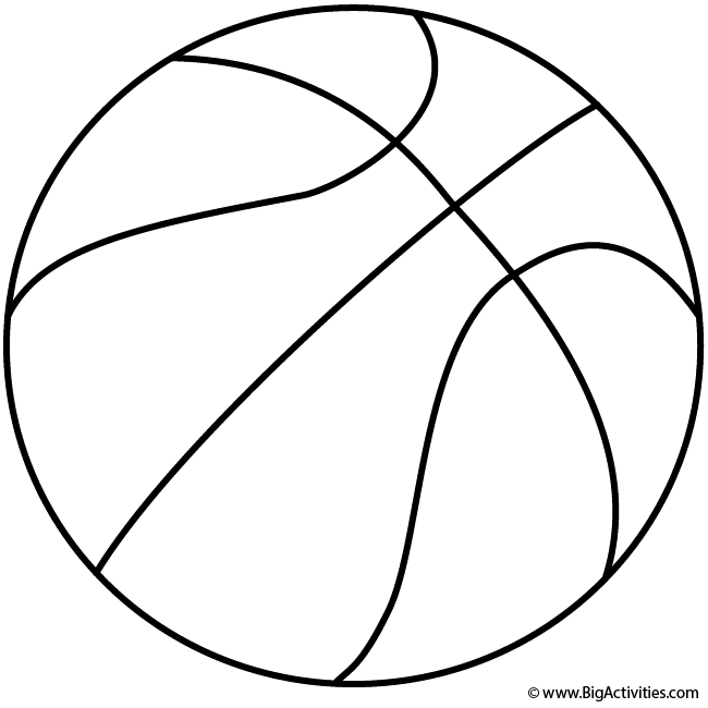 Download Basketball - Coloring Page (Sports)