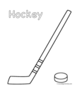 hockey stick with puck