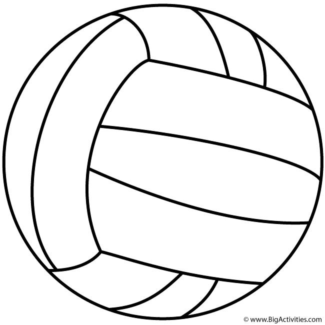 Volleyball - Coloring Page (Sports)