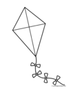 kite with bows