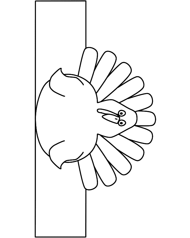 Turkey Decoration Paper craft (Black and White Template)