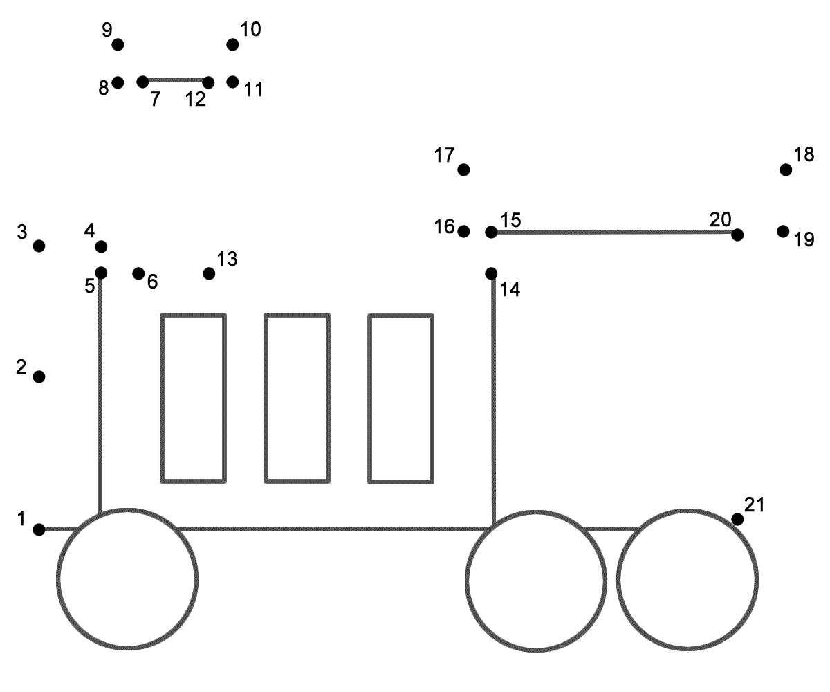 Train #1 - Connect the Dots, count by 1's (Transportation)