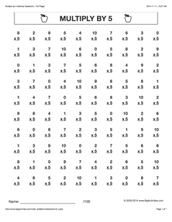 Grade 4 - Math Worksheets (Vertical Multiplication)